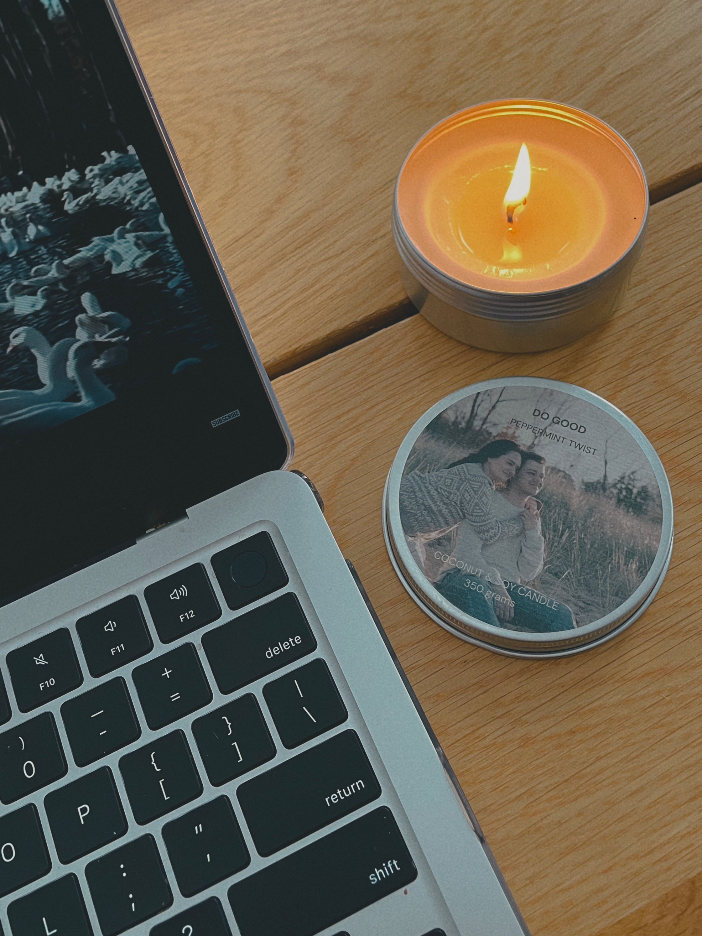 Personalised Tin Candle