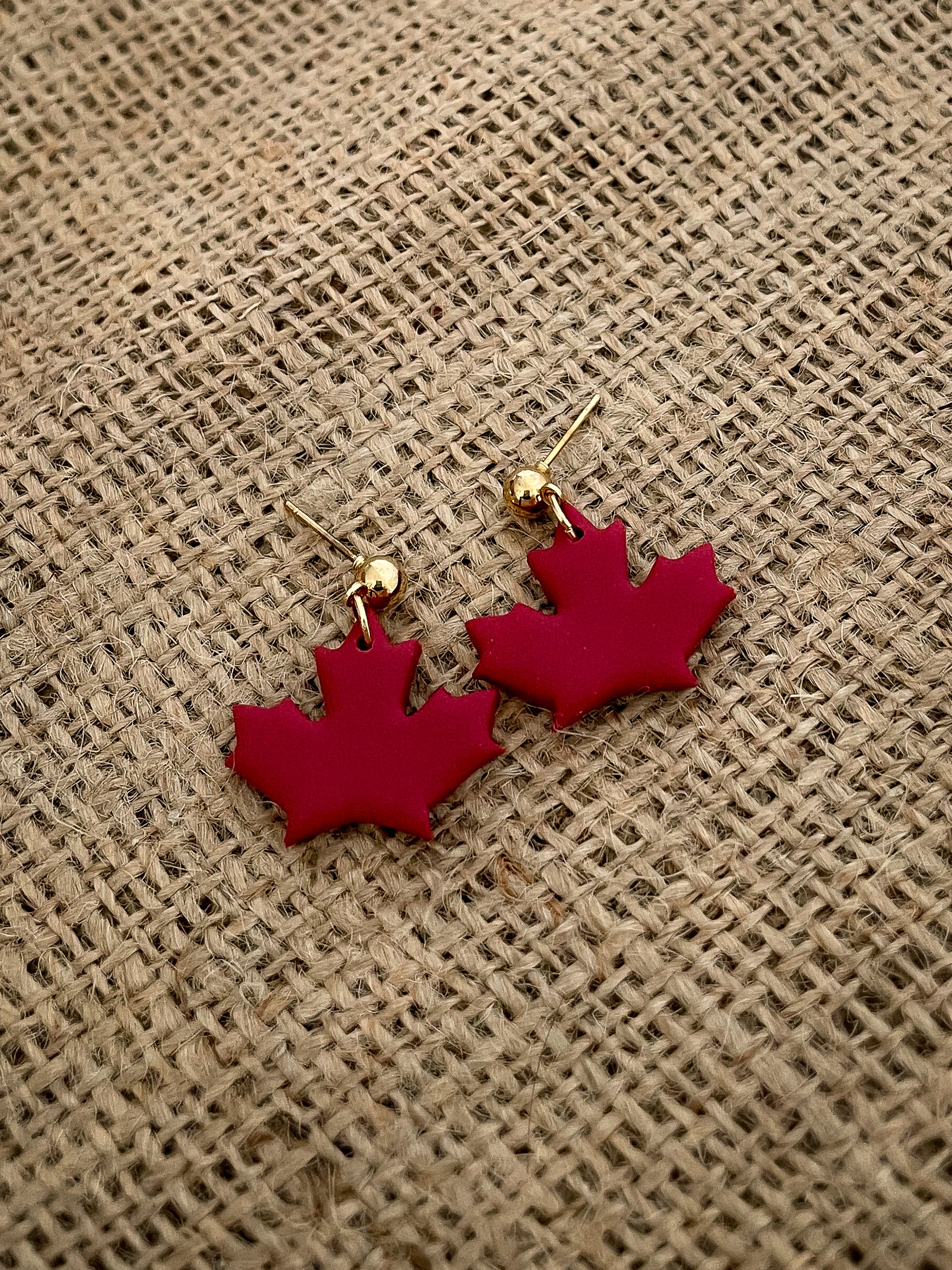 Canadian Pride Maple Leaves Earrings
