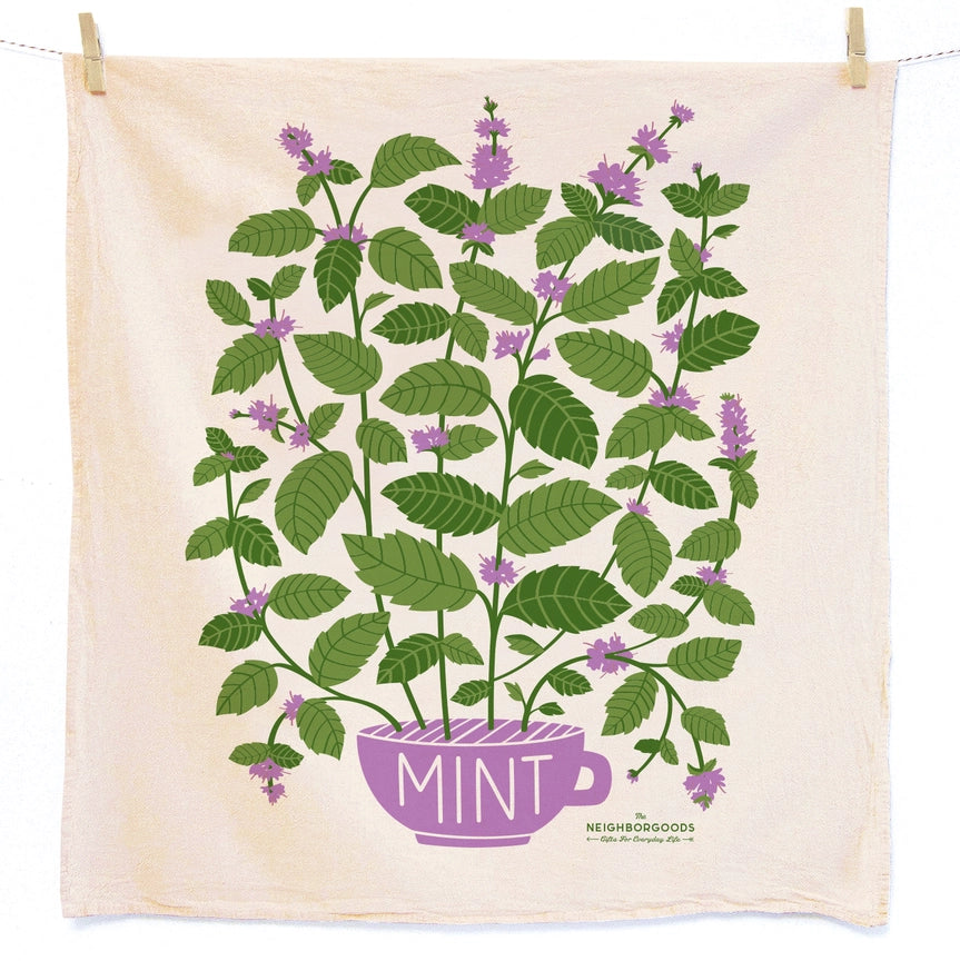 Mint Herb Tea Towel