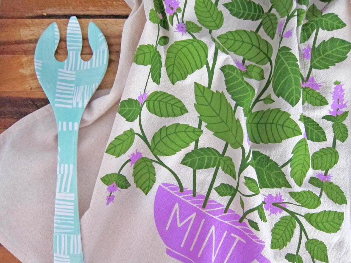 Mint Herb Tea Towel