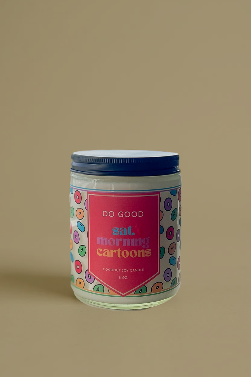 Sat Morning Cartoons Candle